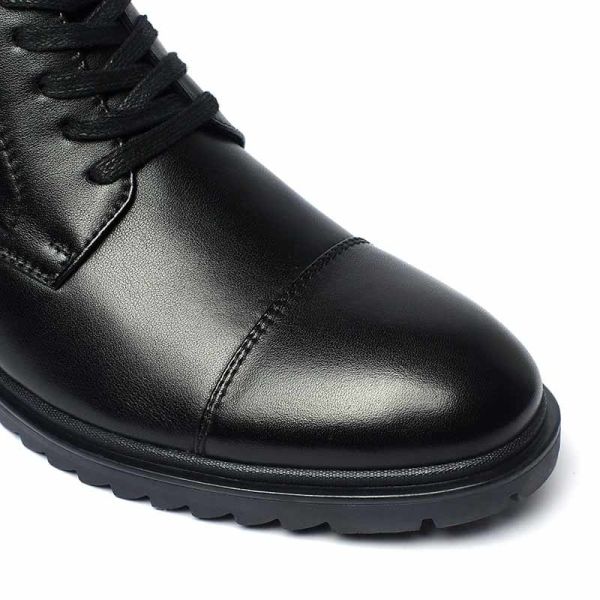 OEM ODM Breathable Black Mens Lace Up Dress Boots