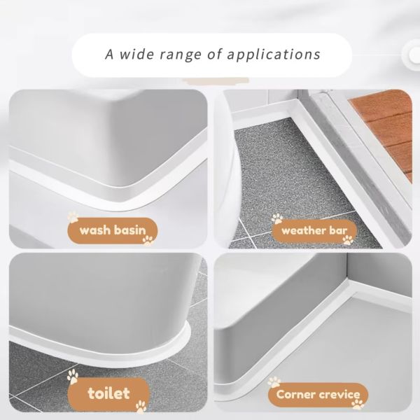 Bath & Kitchen PVC Self-Adhesive Sealant Strip Pressure Sensitive Acrylic Caulk Tape for Shower Tile Sealing