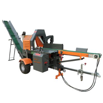 Triturador de madeira cortar tronco de madeira divisor de tronco horizontal para processador de lenha de forno PTO
