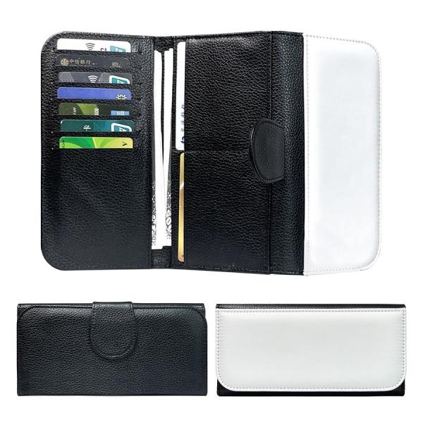 Portemonnaie continentale sublimation à trois fois de grande taille avec une prise de carte pour homme et femme