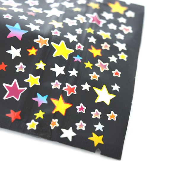 Black Matte Plastic Child Proof Pouch Ziplock Bags Starburst Exotic Medical