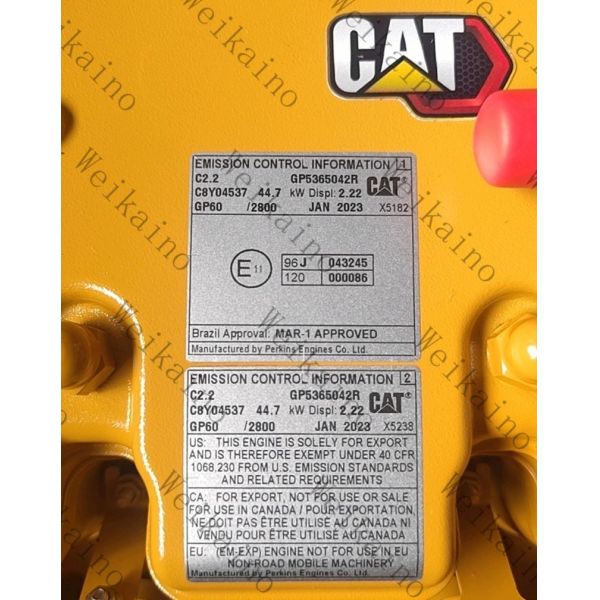 4 Cylinder Cat C2.2 Engine Diesel Engine High Speed Heavy Duty