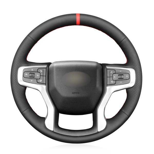 Hand Sewing DIY Artificial Leather Steering Wheel Cover For Chevrolet Silverado 1500 2500 3500 Blazer Suburban Tahoe 2019-2023