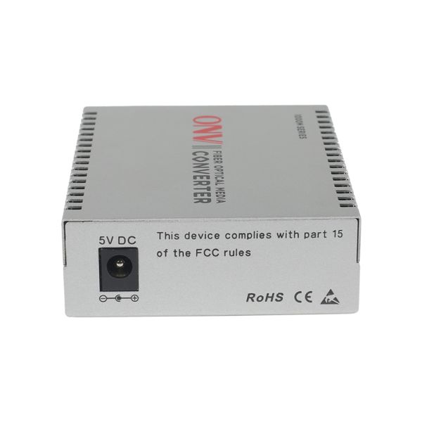 Steel Housing 2 Port Gigabit Optical Fiber Converter With 1.25G SC Fiber Port