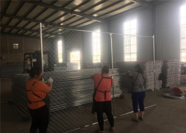 6 foot x 12 foot chain mesh temporary fence panels mesh  2 x 2  x 11.5 gauge wire chain wire temporary fence