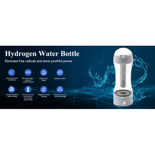 Power W 0 Hydrogen Water Generator Cup for 3min Quick Electrolysis and Healthy Drinking