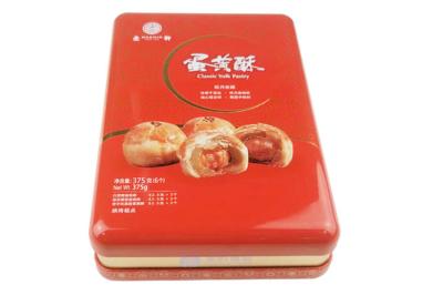 Matériel de fer-blanc de la boîte 0.25mm de bidon de gâteau de jaune d'oeuf de rectangle avec la capacité 375G
