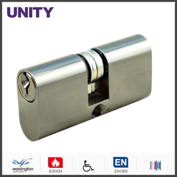 Commercial Door Lock Cylinder Split Cam Satin Nickekl Keyed Alike