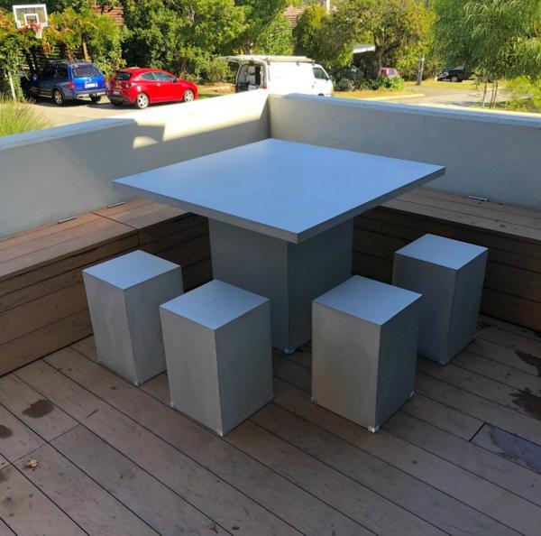 Home Jardim Premium Concreto Conjunto de Mesa Para Mobiliário Exterior GRC Mobiliário Mesa