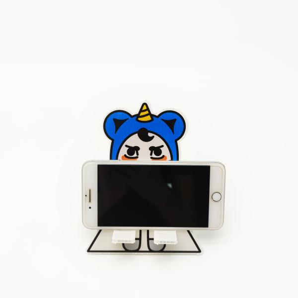 Suporte ondulado descartável do telefone do cartão dos desenhos animados da placa de exposição