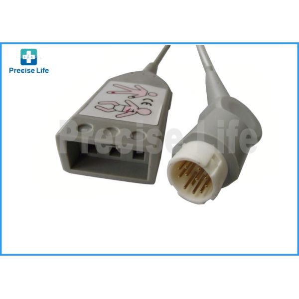 3 cable del monitor del monitor paciente M1500A ECG del hospital pH de la ventaja con el conector 12