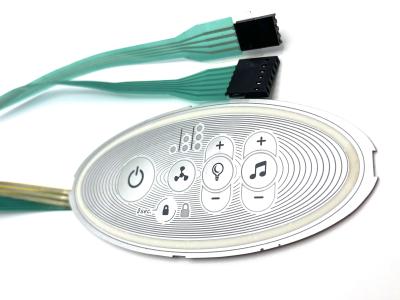 teclado de interruptor de membrana de luz de fundo personalizável altamente eficaz para ventilador elétrico