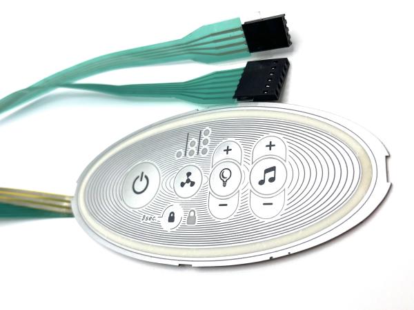 EL Backlight Membrane Keypad Membrane Keypad Custom Highly Effective For Electric Fan