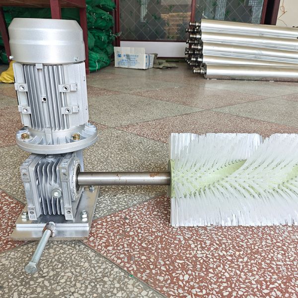 Electric Roller Brush Cleaner Wear-resistant Nylon Wire Spiral Brush Roller Cement Coal Mine Factory Belt Conveyor