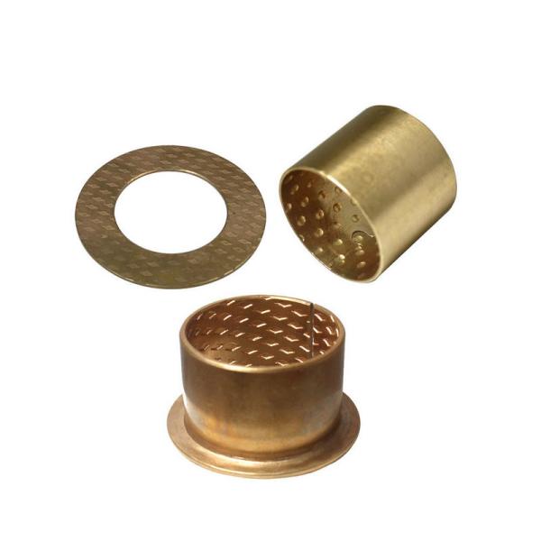 CuSn8 Bronze Sleeve Flanged Bearings Diamond Indentations Or Stamped With Oil Grooves