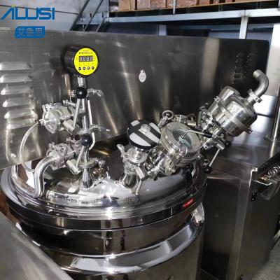 SUS316 Hydraulic Lifting Lotion Mixer Ointment Homogenous Vacuum Emulsifier Machine