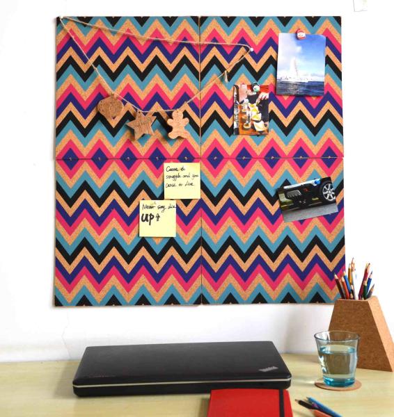 FSC Custom Cork Board 4 Pack Self Adhesive Cork Tiles Eco Friendly
