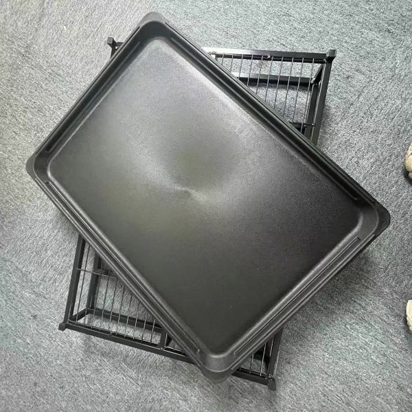 Steel Frame Pet Toilet in Stainless Steel Cleaning and Anti-Stepping Bowl for Dogs