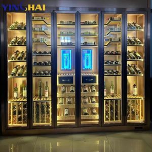 Custom Made stainless steel built in wine cabinet large wine fridge capacity