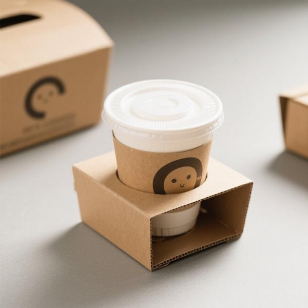 Porte-gobelet en papier kraft personnalisable pour café et thé