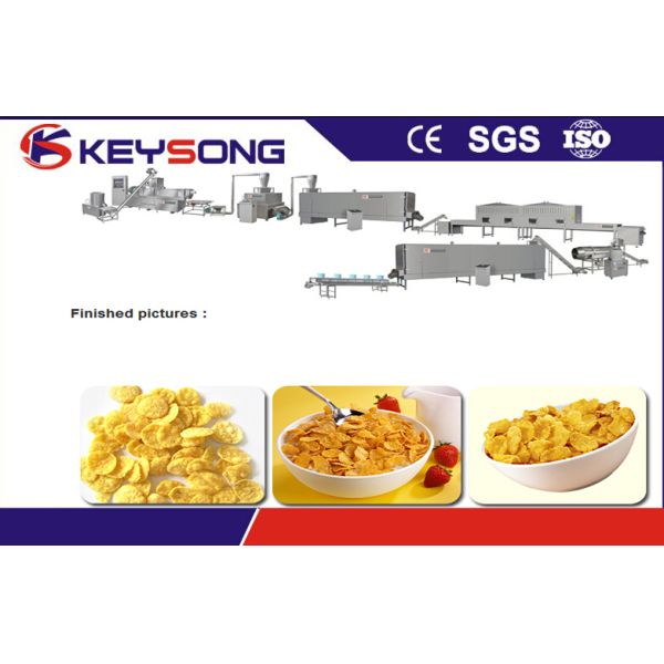 Stainless Steel Cereal Puffing Machine , Breakfast Cereal Grain Processing Equipment