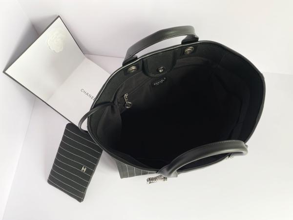 Grande feito sob encomenda marcado ensaca a bolsa Metalblack de Chanel 2,55 da pele de bezerro do algodão e o branco