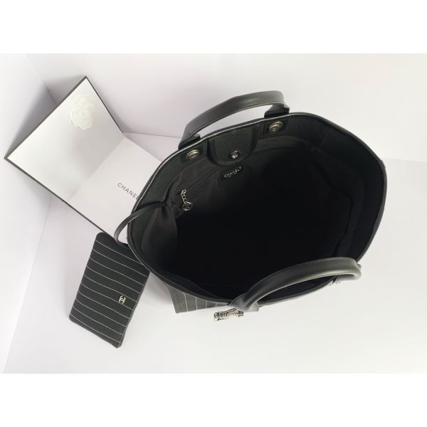 Большое заклеймленное изготовленное на заказ кладет сумку Metalblack Chanel 2,55 телячьей кожи хлопка и белизну в мешки