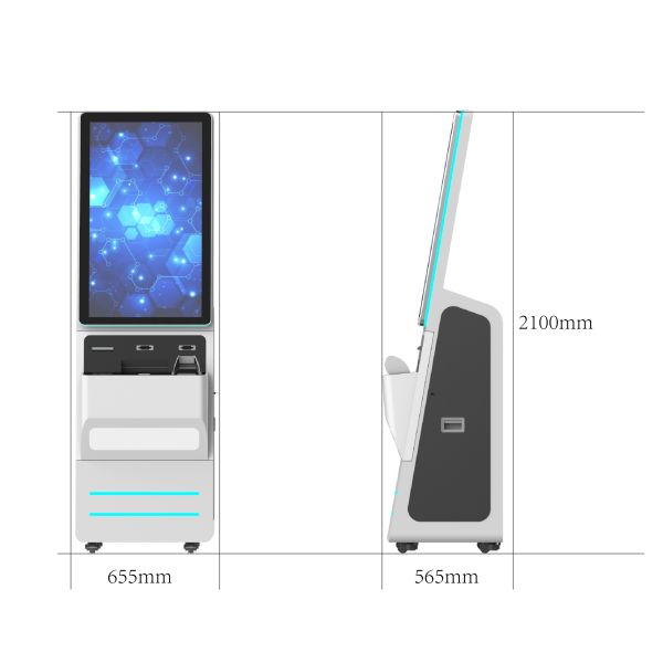 Borne libre-service personnalisable de 32 pouces avec installation sur bureau et système d'exploitation Android/Windows/Linux