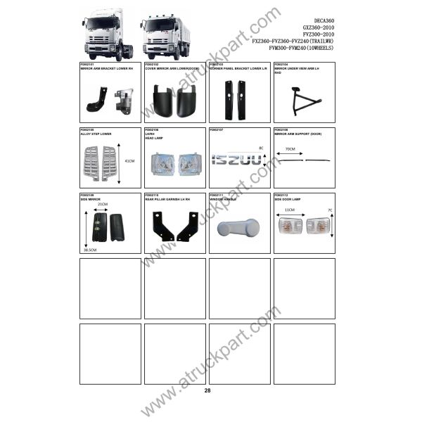 Front Bumper For ISUZU DECA 360 Truck Spare Body Parts