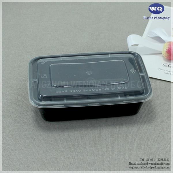PP Black Food Storage Containers With Lids Airtight, Food Prep Containers For Freezer, Reusable Bento Lunch Box Togo