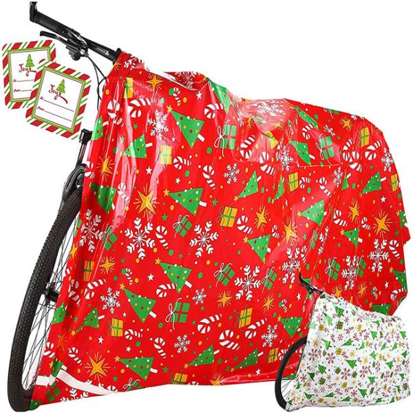 2mils Gravure Printing Christmas Bike Bags 60x70 Inch With Gift Tags