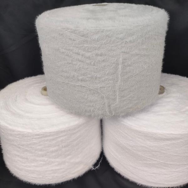 1.3CM 100% nylon imitation de vison fils de plumes gris fluffé pour tricoter des écharpes