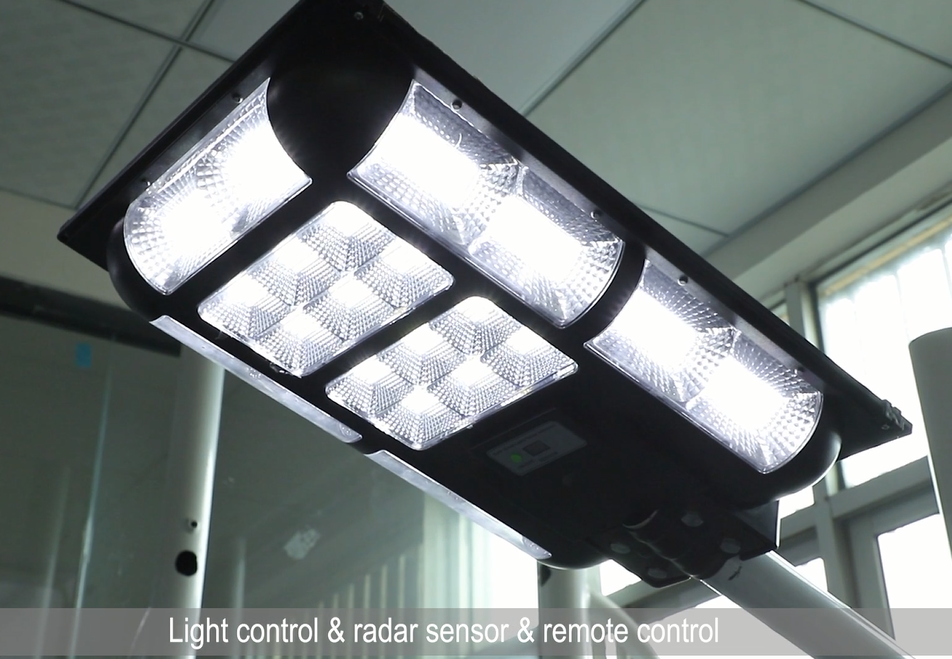 Wholesale Price IP65 Waterproof ABS 100w 200w Solar Street Light All In Onw With Motion Sensor Outdoor For Garden Lamp L