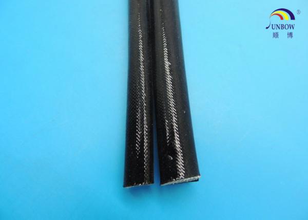 Black 2.0mm ID Expandable braided Sleeving Saturated Liquid Silicone Resin for Wiring Insulation