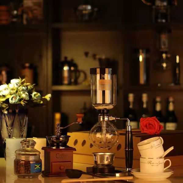 Glass Coffee Pot with Easy Siphon System User-Friendly Portable Syphon Espresso Maker