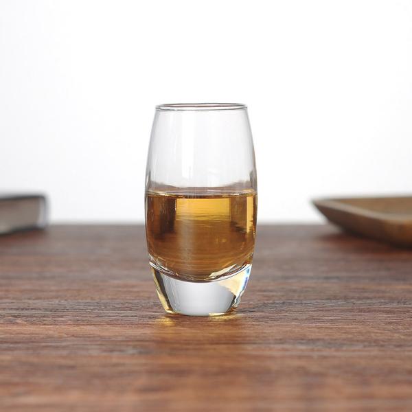 Colored Bottom Oval Shaped 9cl 3oz Shot Glasses