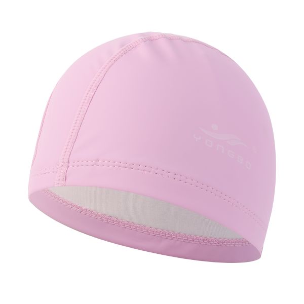 Adult swimming hats new fabric waterproof PU elastic hats ear protect Long Hair men and women sports swimming pool hat h