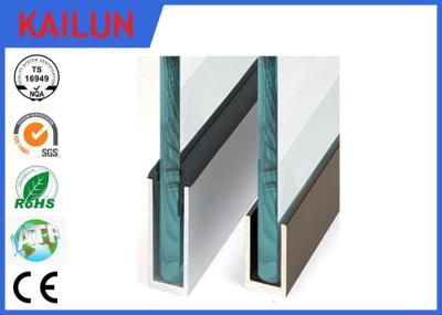 Aluminium U Channel For Glass Fence Railing ,  Anodized Aluminum Glazing Channel