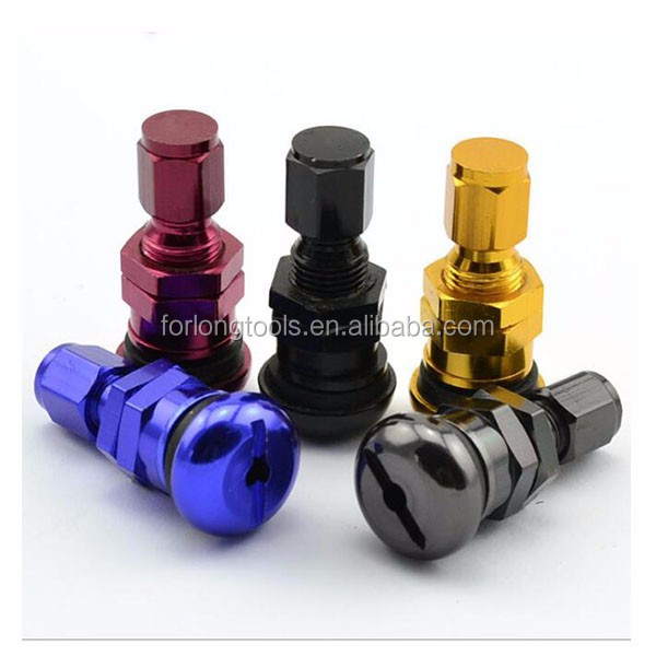 Universal Fitment ALUMINUM Car Tubeless Wheel Tire Valve Stem with Dust Caps and Caps from RAYS