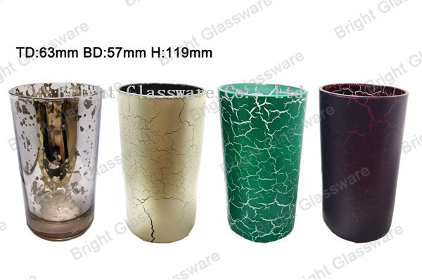 glass material plated candle holder, candle cup for wholesale