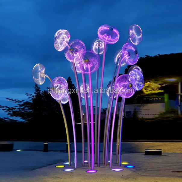 LED Geometric Art Tree Lights, Outdoor Waterproof Lighting, Creative Commercial Street Decoration for square Night Scene