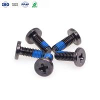 Tornillo de máquina M2 x 6 con cabeza plana de zinc negro y ranura en cruz