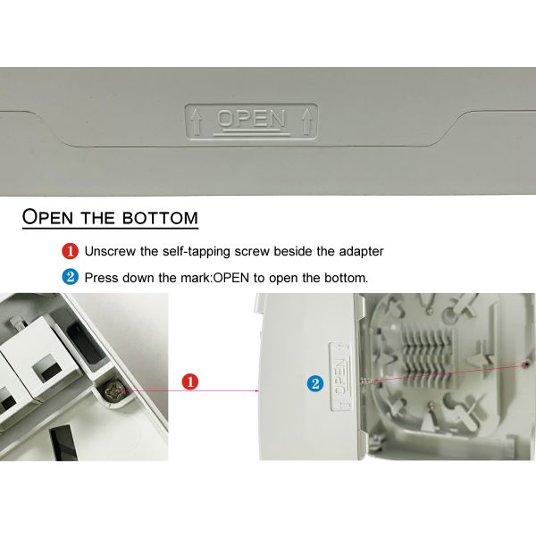 8 портов Волоконно-оптическая терминальная коробка ABS PC прямопроницаемая FTTH внутренняя коробка NAP