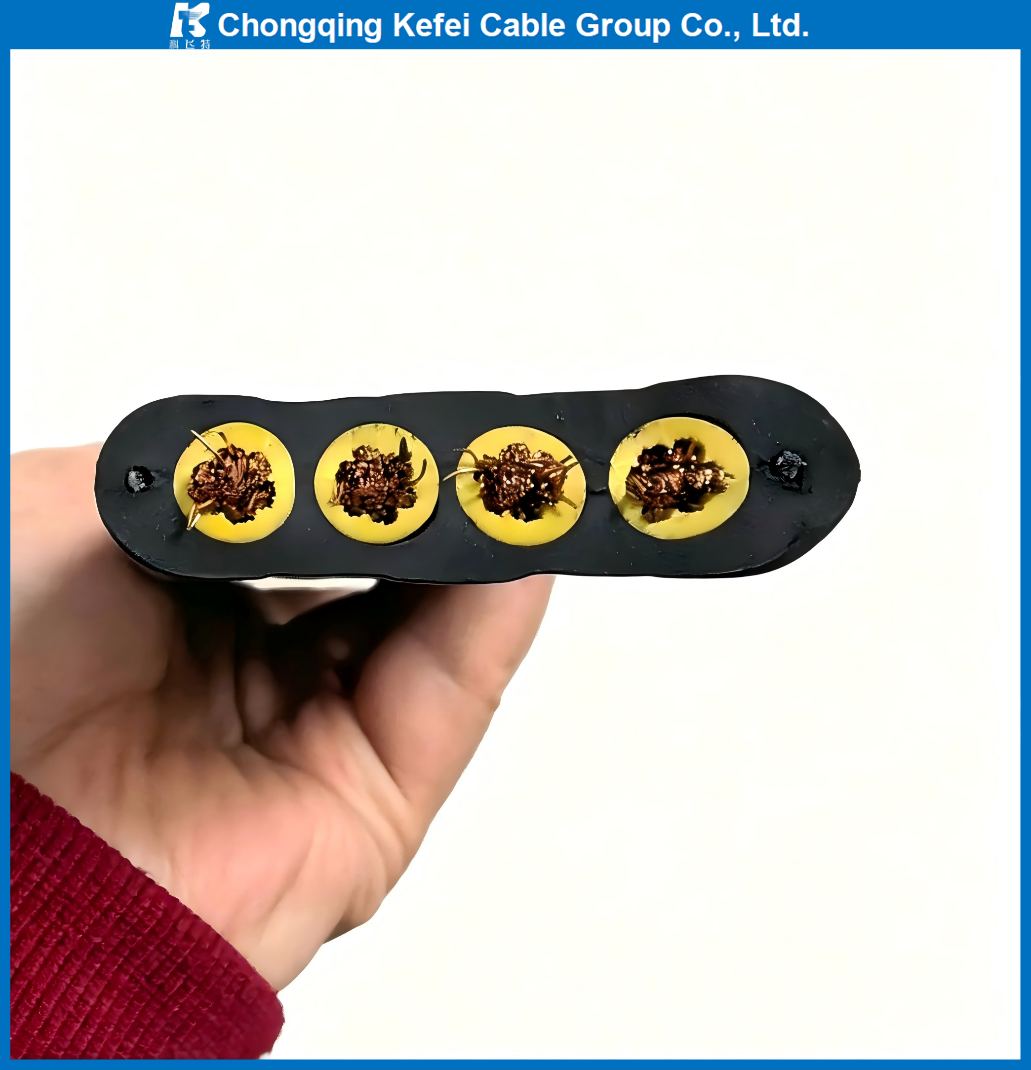 450/750V Flat Rubber Cable - Wear Resistant, Waterproof, and Tensile Resistant for Industrial and Lifting Machinery