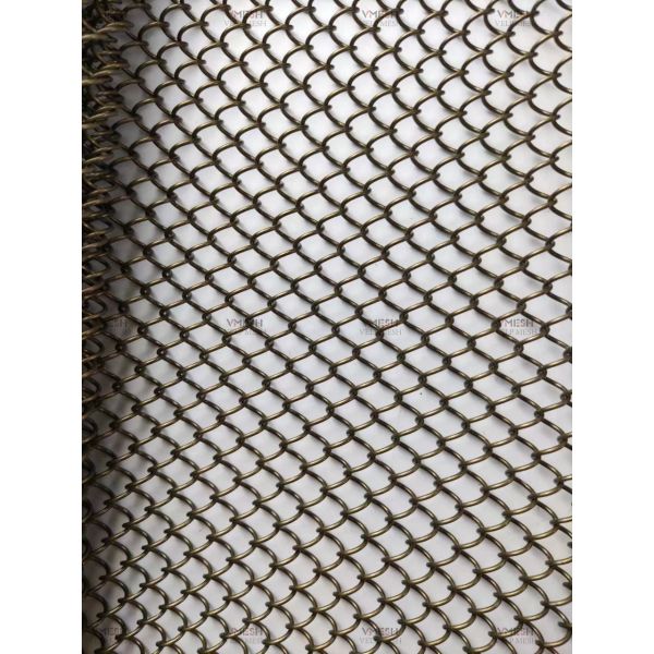 Aluminum Chain Link Metal Mesh Curtain - Powder Coated Rust Resistant