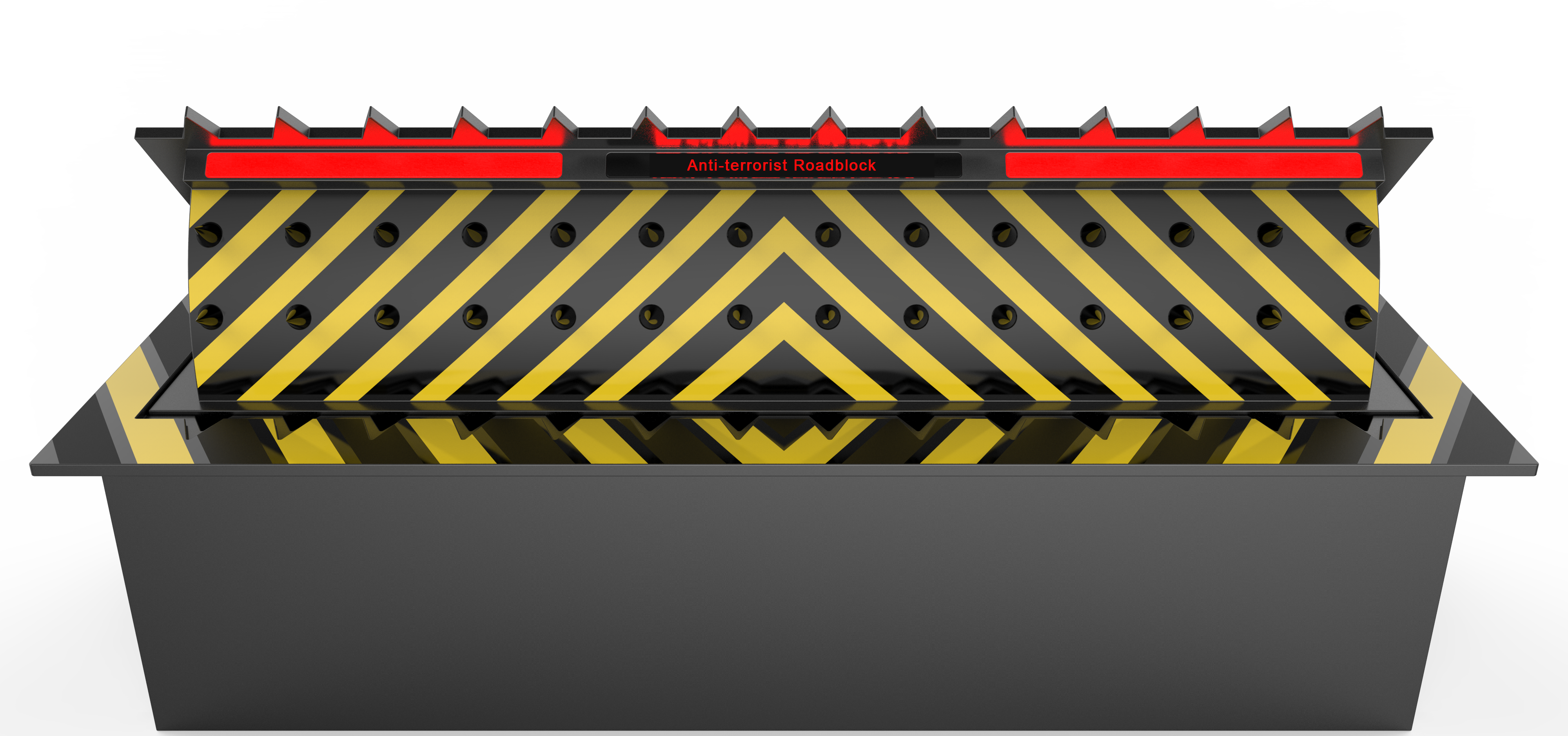 Electric Hydraulic Road Blocker Anti Terrorist Thickness Customized IP68 Waterproof