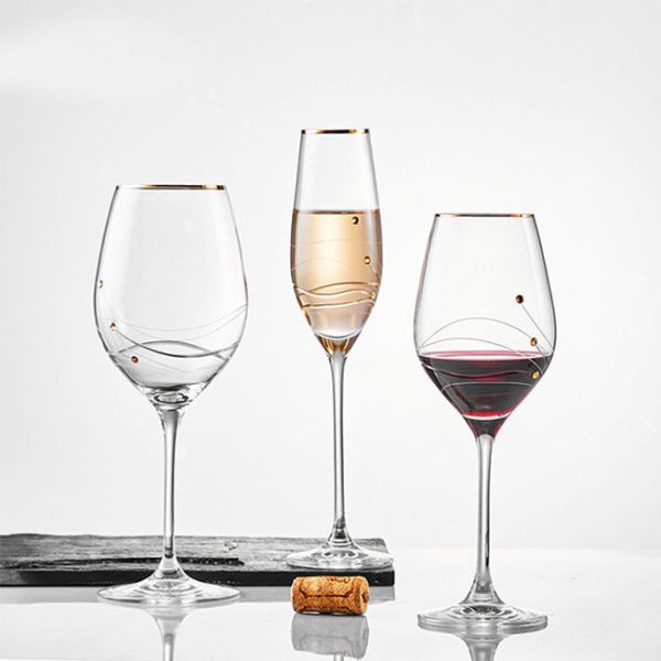 Professional Customized Popular Clear Crystal Champagne Flute Glass Gift