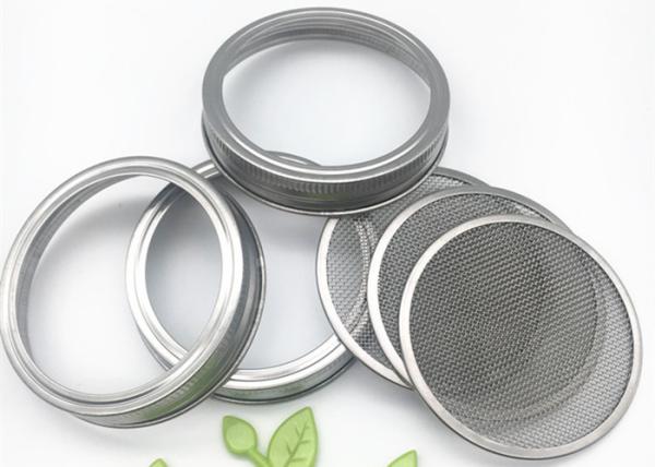 82mm / 86mm 304 Stainless Steel Sprouting Jar Strainer Lid For Growing Organic Spouts