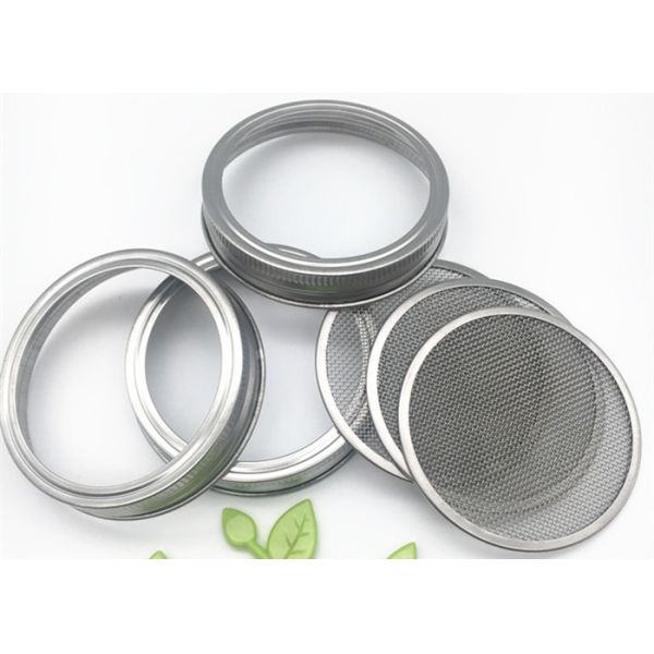 82mm / 86mm 304 Stainless Steel Sprouting Jar Strainer Lid For Growing Organic Spouts