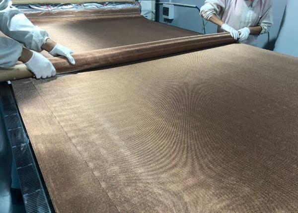 Decorative Metal Coated Fabric For Laminated Glass Door